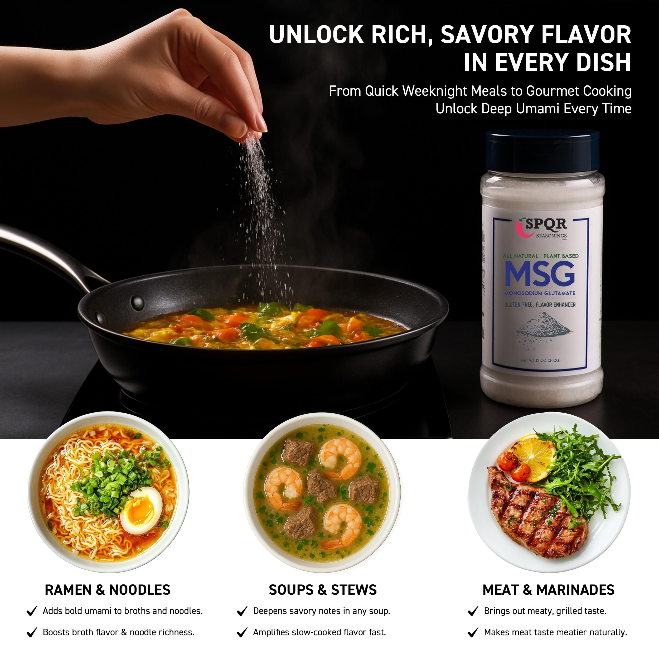 Amazon.com : Plant Based MSG Seasoning Monosodium Glutamate XL 12